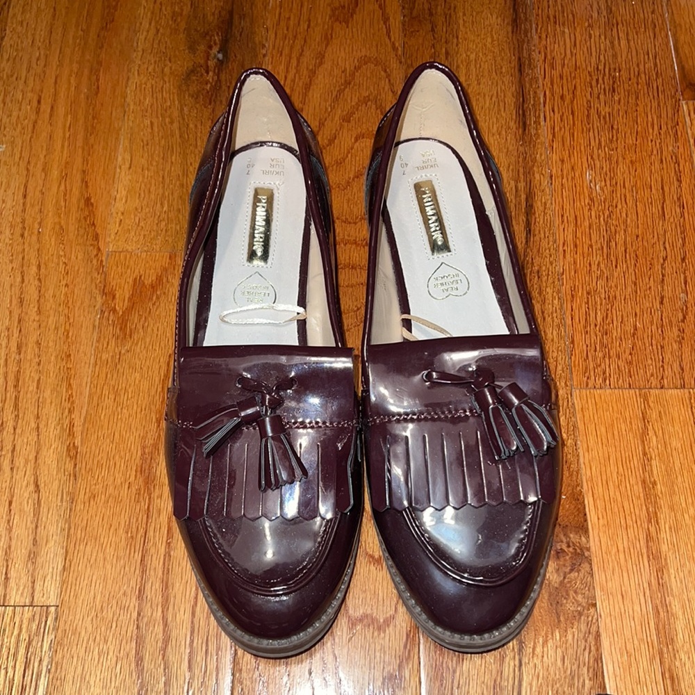 dark red burgundy mocassins